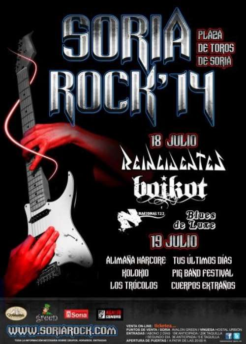 Cartel de Festival Soria Rock 2014