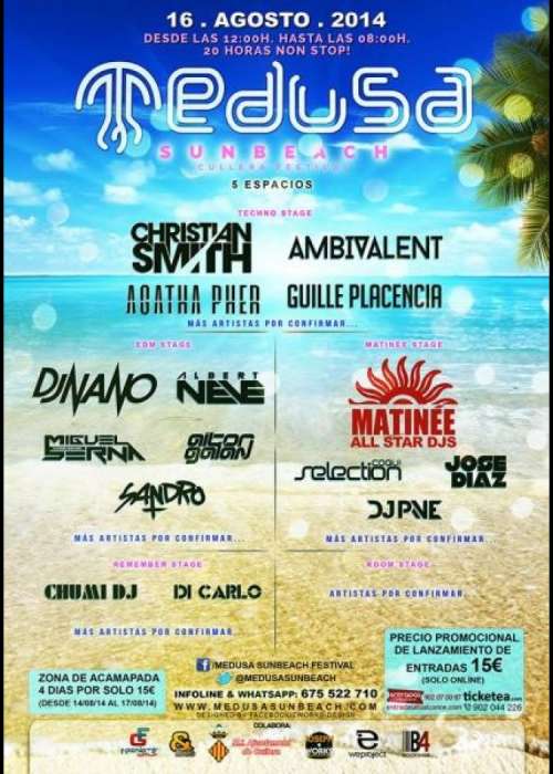 Cartel de Medusa Sunbeach Festival 2014 Cullera