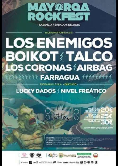 Cartel de Mayorga Rockfest en Plasencia (Caceres)