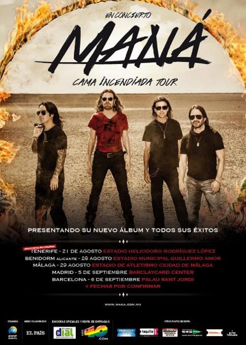 Cartel de Concierto de Maná en Benidorm (Alicante)