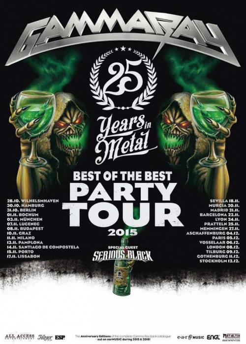 Cartel de Concierto de Gamma Ray en Barcelona (Tour 25 años)