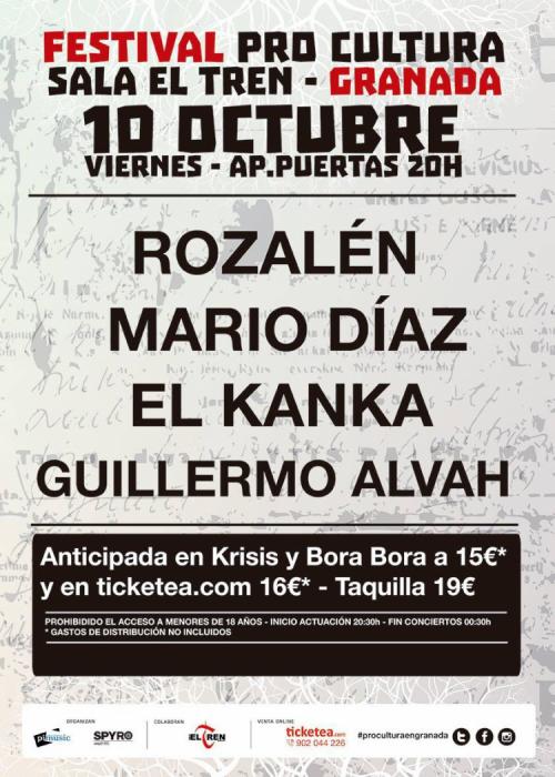 Cartel de Procultura en la Sala el Tren
