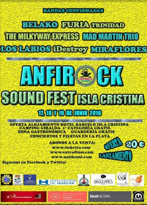 Cartel de Festival AnfiRock 2016 de Isla Crsitina