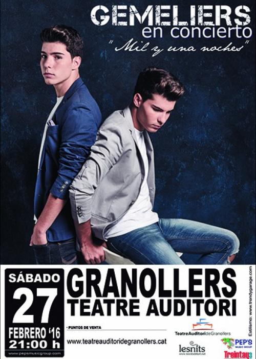 Cartel de Concierto de Gemeliers en Granollers