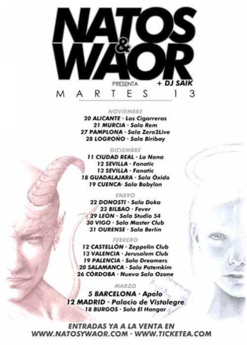 Cartel de Concierto de Natos y Waor en Toledo