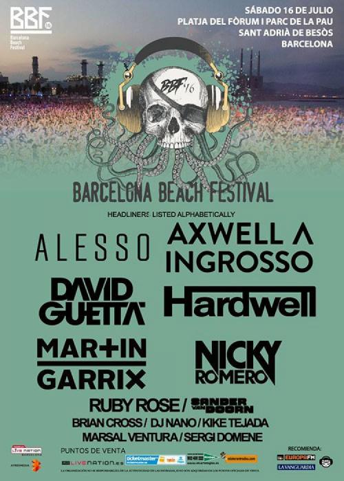 Cartel de BBF Barcelona Beach Festival 2016