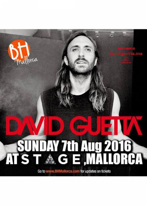 Cartel de Concierto de David Guetta en Magaluf