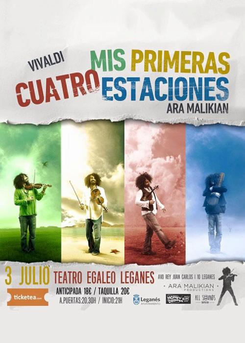 Cartel de Concierto de Ara Malikian en Leganés