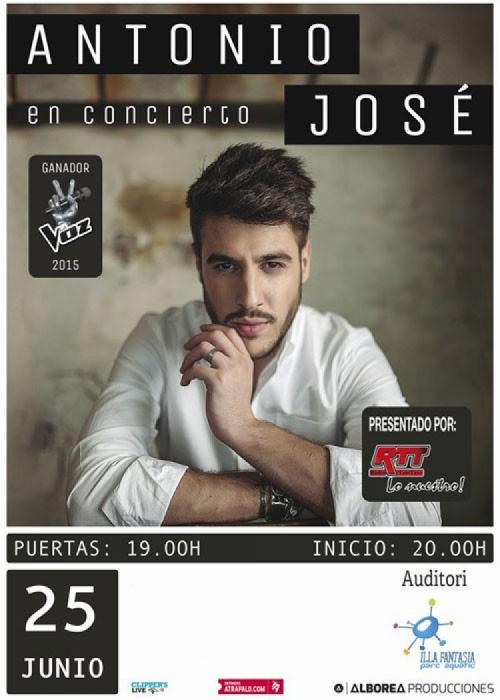 Cartel de Concierto de Antonio José en Illa Fantasia
