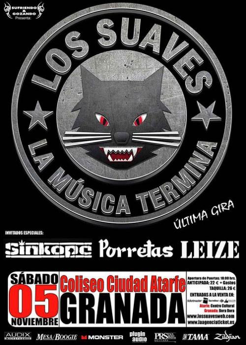 Cartel de Concierto de Los Suaves en Granada