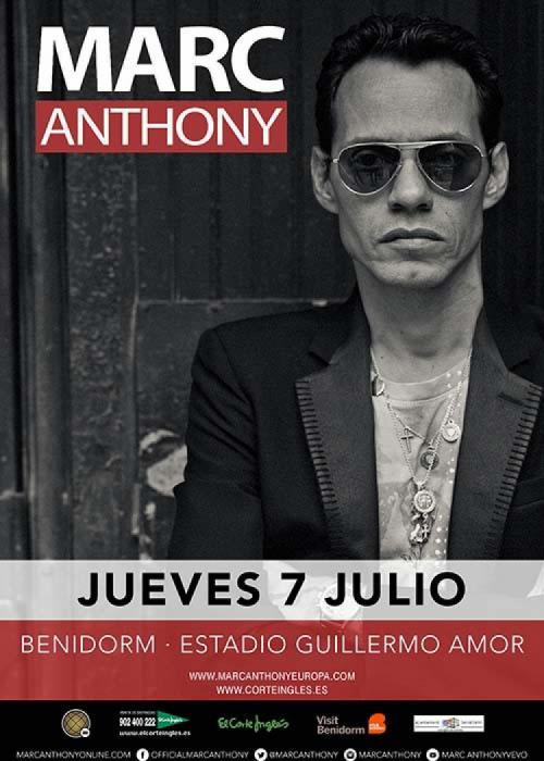 Cartel de Concierto de Marc Anthony en Benidorm