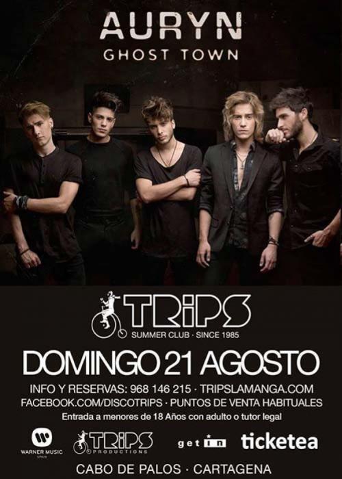 Cartel de Concierto de Auryn en Cartagena