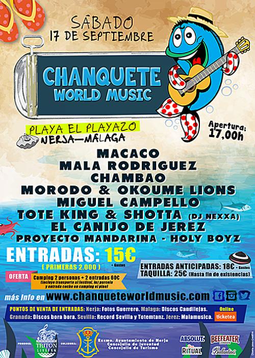 Cartel de Chanquete World Music Festival 2016