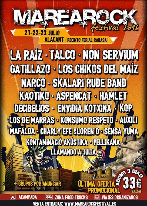 Cartel de Marearock Festival 2016
