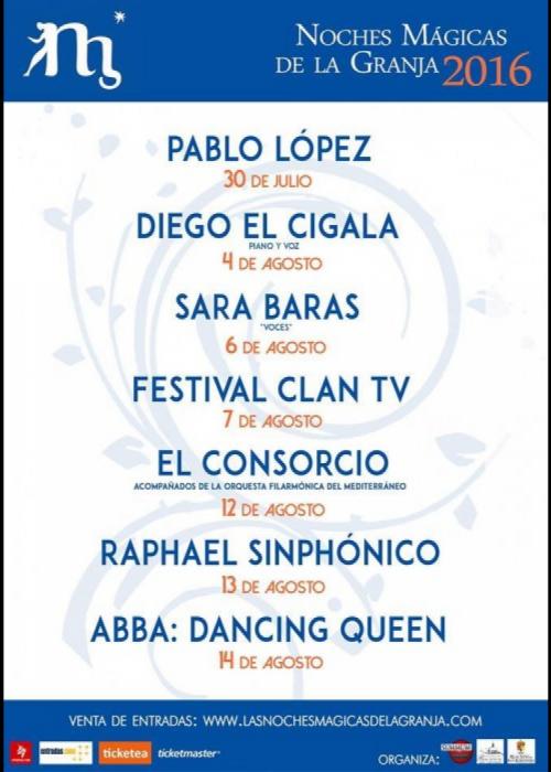 Cartel de Concierto de Diego El Cigala en La Granja de San Ildefonso