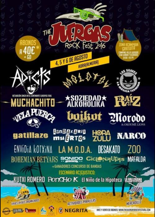 Cartel de The Juerga's Rock Festival 2016