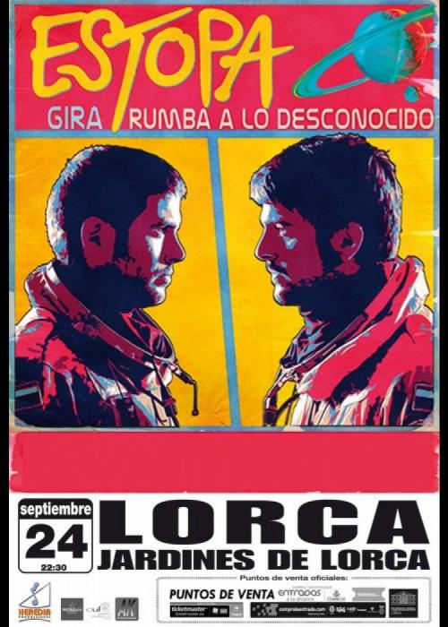 Cartel de Concierto de Estopa en Lorca