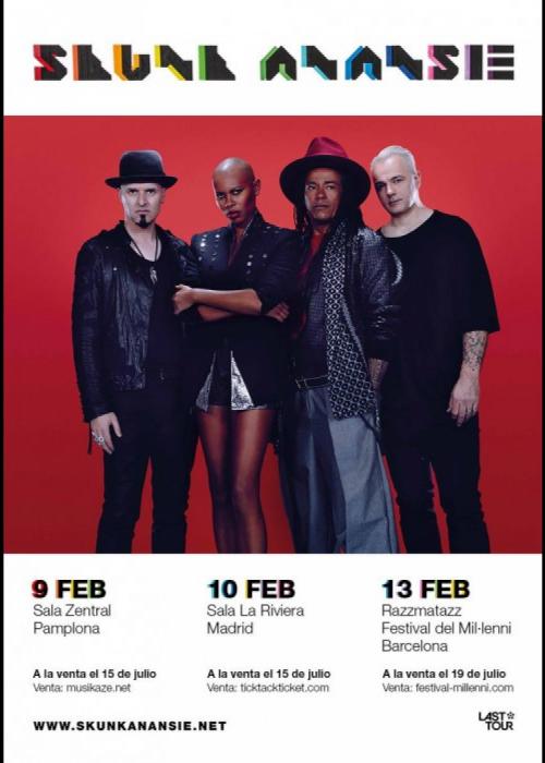 Cartel de Concierto de Skunk Anansie en Barcelona