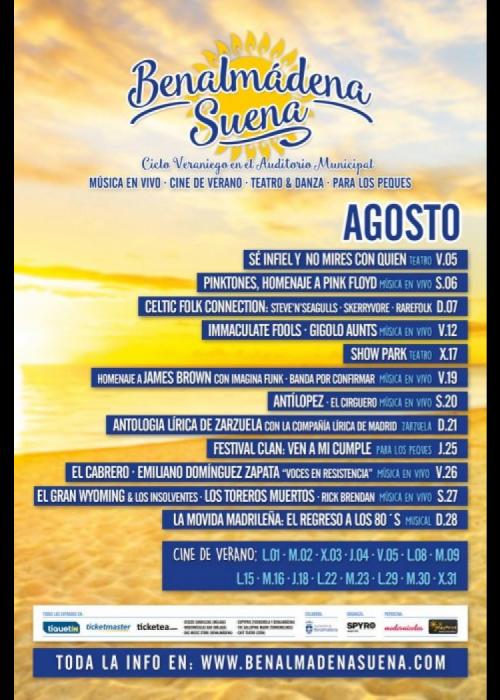 Cartel de Concierto de Daniel Casares en Benalmádena