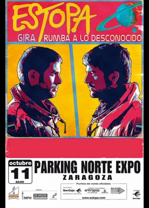 Cartel de Concierto de Estopa en Zaragoza