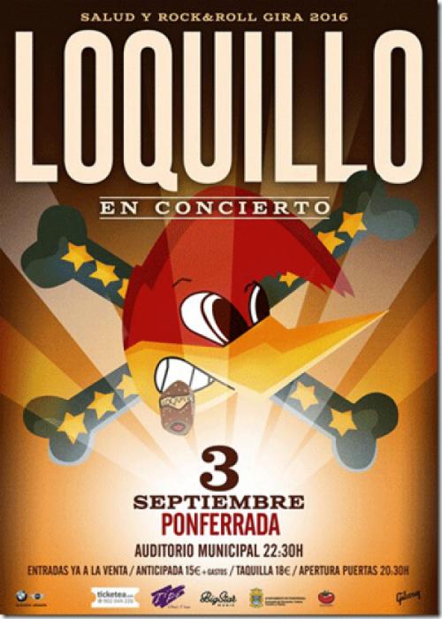 Cartel de Concierto de Loquillo en Ponferrada