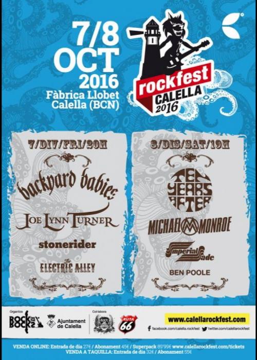 Cartel de Calella Rockfest 2016