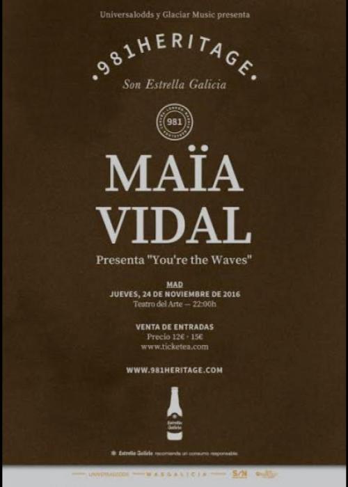 Cartel de Concierto de Maïa Vidal en Madrid