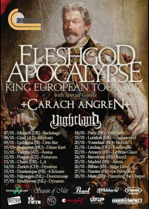 Cartel de Concierto de Fleshgod Apocalypse en Madrid