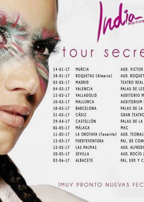 Cartel de Concierto de India Martínez en Las Palmas de Gran Canaria