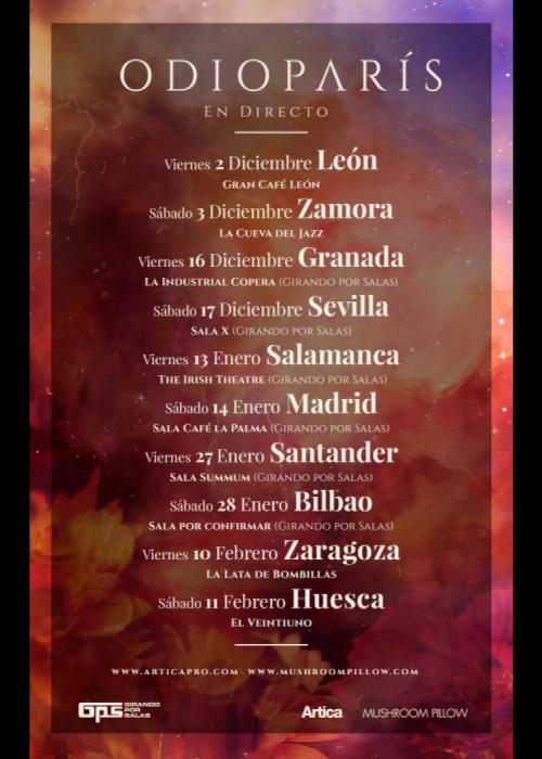 Cartel de Concierto de Odio Paris en Zaragoza