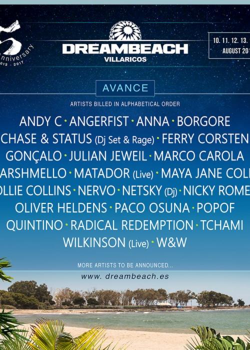 Cartel de Dreambeach Villaricos 2017