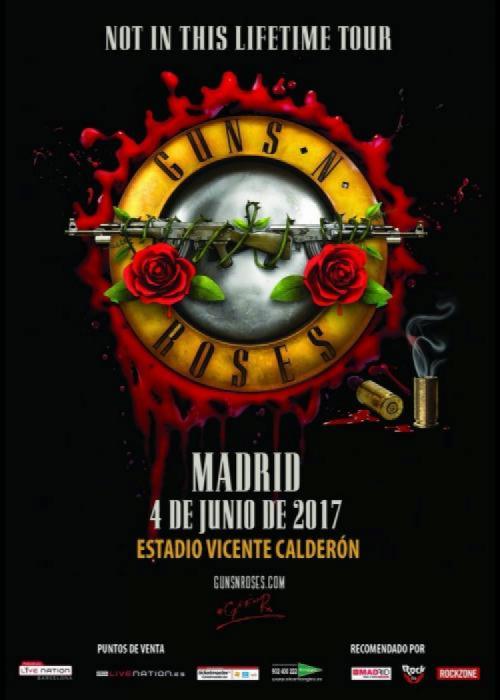 Cartel de Concierto de Guns N' Roses en Madrid