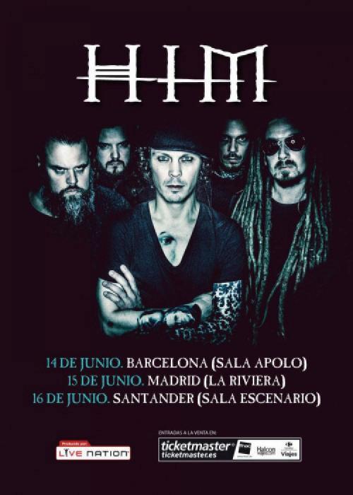 Cartel de Concierto de HIM en Santander