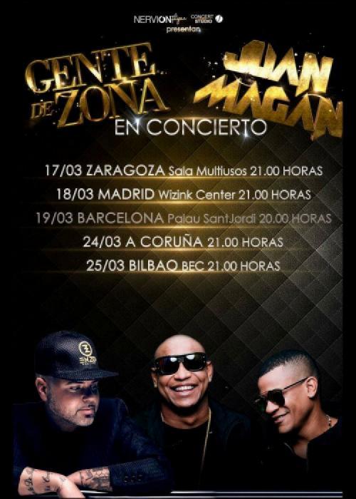 Cartel de Concierto de Gente de Zona y Juan Magán en Barcelona