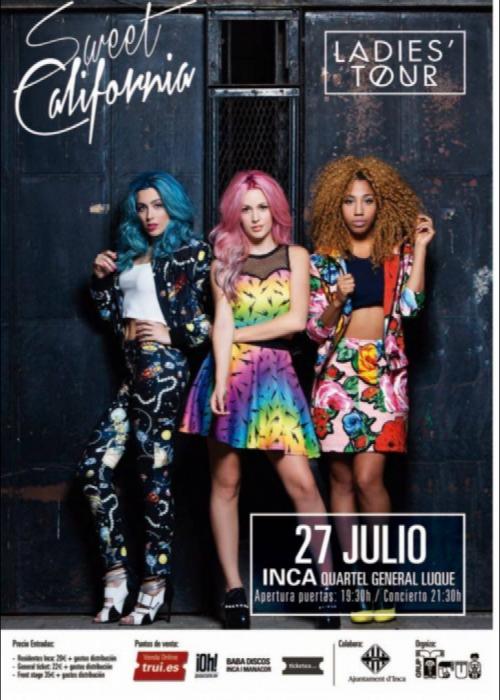 Cartel de Concierto de Sweet California en Inca (Mallorca)