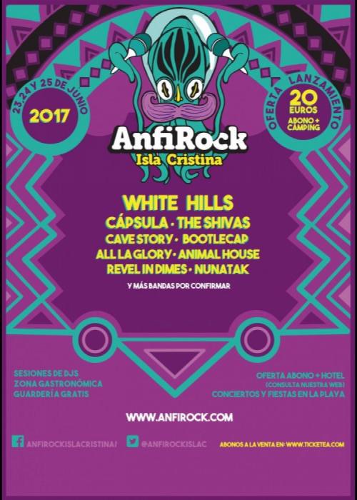 Cartel de Festival Anfirock de Isla Cristina