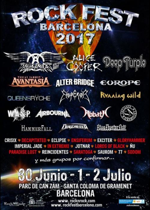 Cartel de Rock Fest BCN 2017