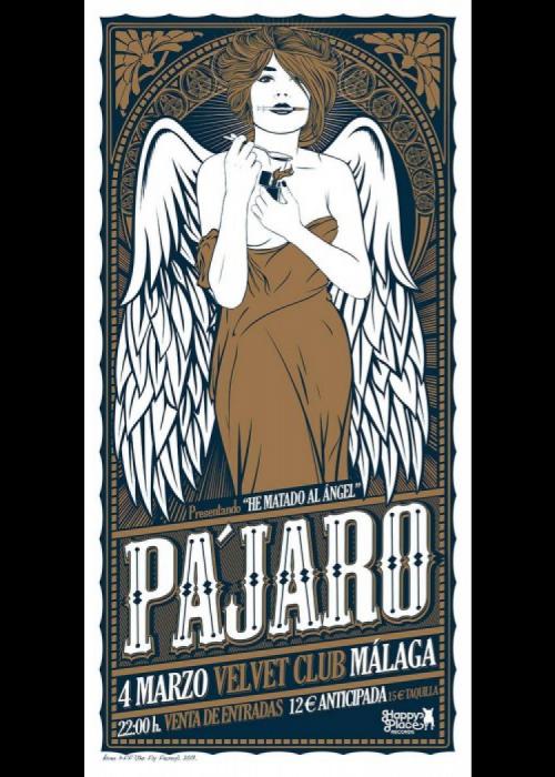 Cartel de Concierto de Pajaro en Málaga