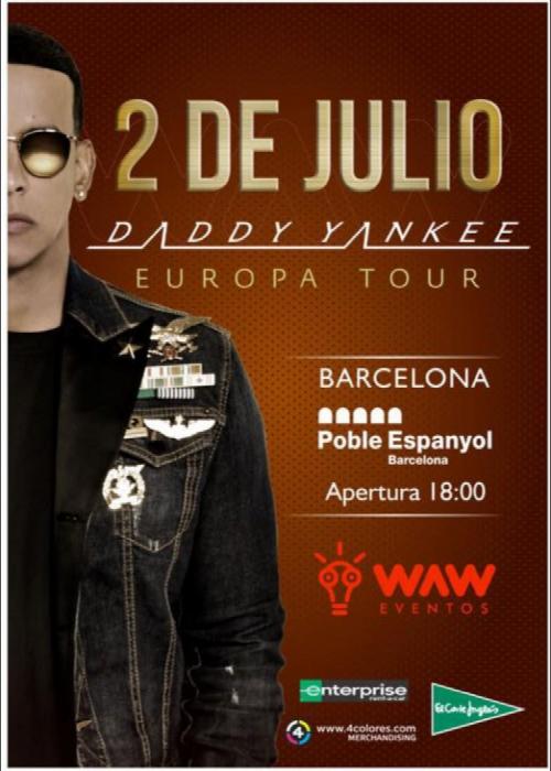Cartel de Concierto de Daddy Yankee en Barcelona