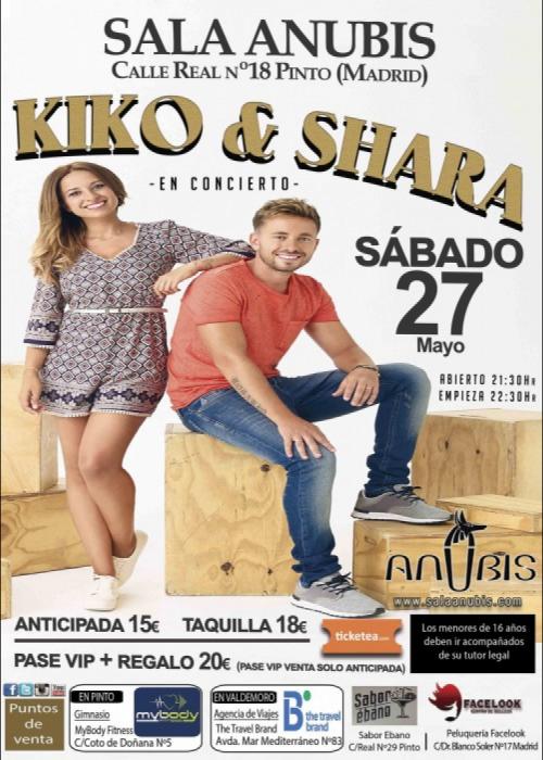 Cartel de Concierto de Kiko y Shara en Pinto