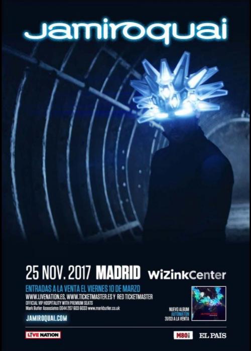 Cartel de Concierto de Jamiroquai en Madrid