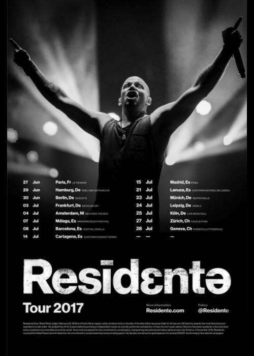 Cartel de Concierto de Residente en Cartagena