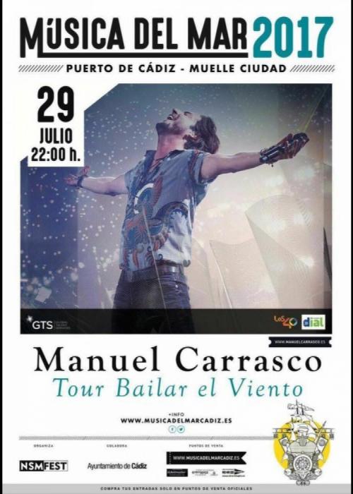 Cartel de Concierto de Manuel Carrasco en Cádiz