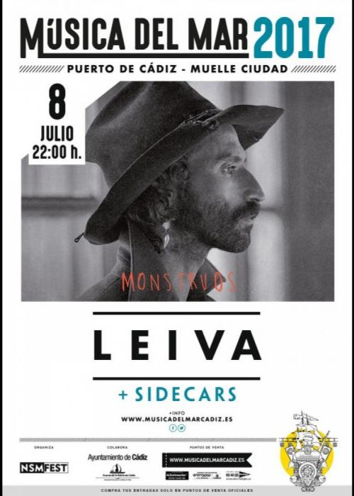 Cartel de Concierto de Leiva en Cádiz