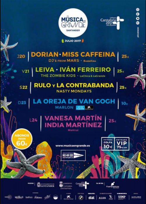 Cartel de Concierto de La Oreja de Van Gogh en Santander