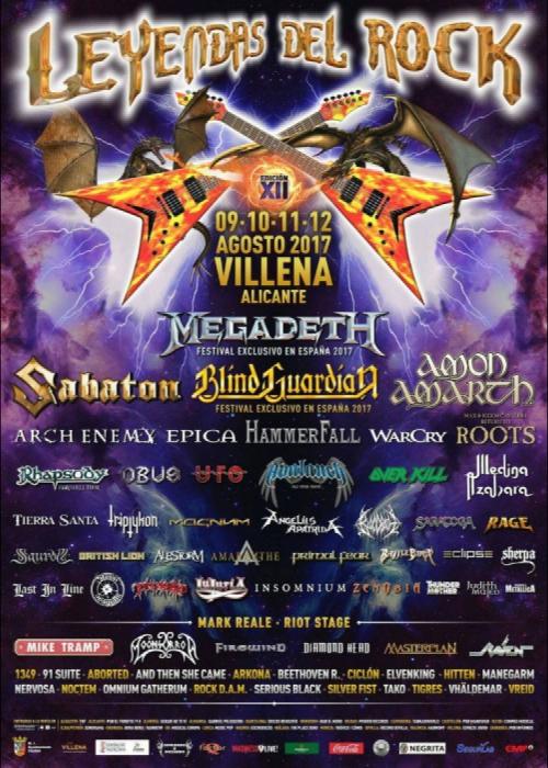 Cartel de Leyendas del Rock 2017