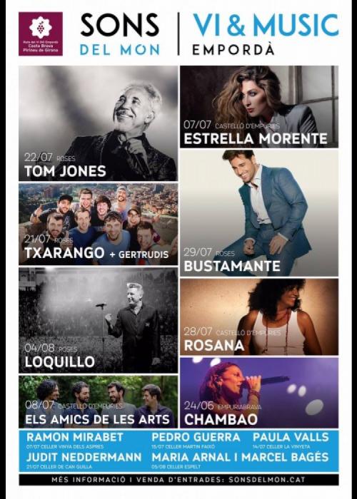 Cartel de Concierto de Tom Jones en Roses (Girona)