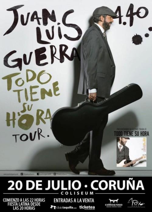 Cartel de Concierto de Juan Luis Guerra en A Coruña