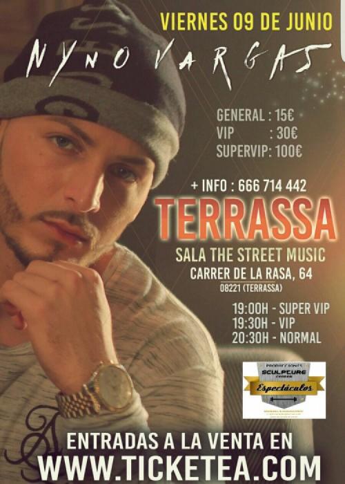 Cartel de Concierto de Nyno Vargas en Terrassa