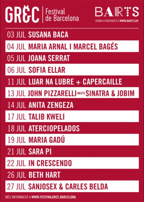 Cartel de Concierto de Sara Pi en Barcelona